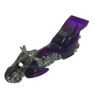 2001 Hot Wheels First Editions Fright Bike Motorcycle Clear Purple Die Cast Toy